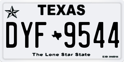 TX license plate DYF9544