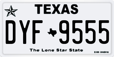 TX license plate DYF9555
