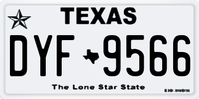 TX license plate DYF9566