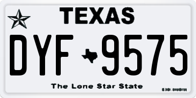 TX license plate DYF9575