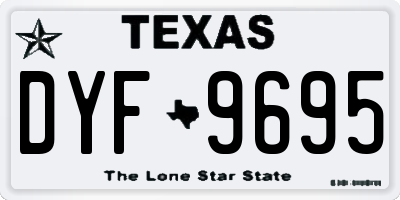 TX license plate DYF9695