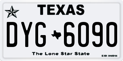 TX license plate DYG6090