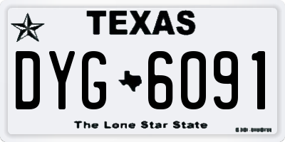 TX license plate DYG6091