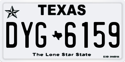 TX license plate DYG6159