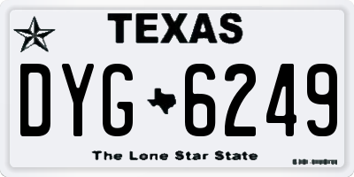 TX license plate DYG6249