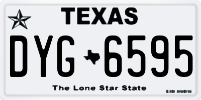 TX license plate DYG6595