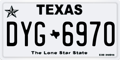 TX license plate DYG6970