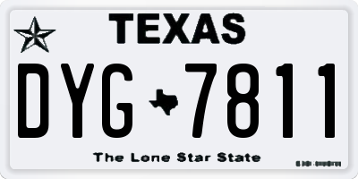 TX license plate DYG7811