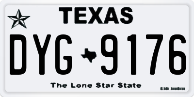 TX license plate DYG9176
