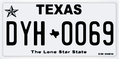 TX license plate DYH0069