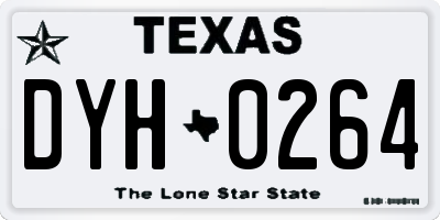 TX license plate DYH0264