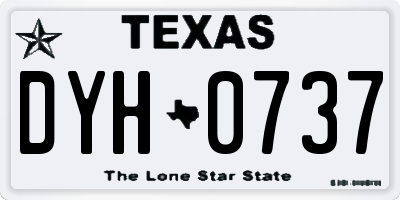TX license plate DYH0737
