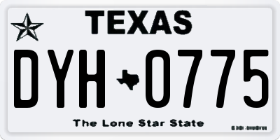 TX license plate DYH0775