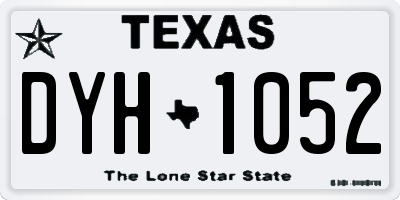TX license plate DYH1052
