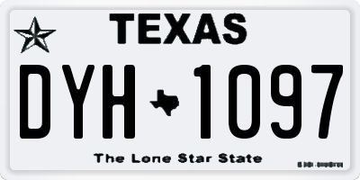TX license plate DYH1097