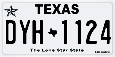 TX license plate DYH1124