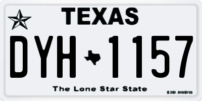 TX license plate DYH1157