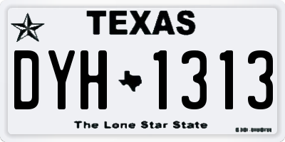 TX license plate DYH1313
