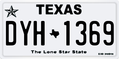 TX license plate DYH1369