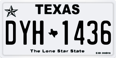 TX license plate DYH1436