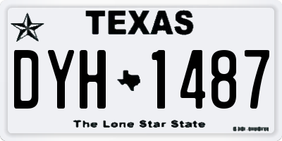 TX license plate DYH1487