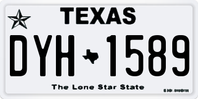 TX license plate DYH1589