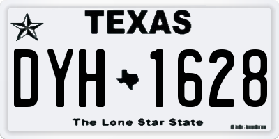 TX license plate DYH1628