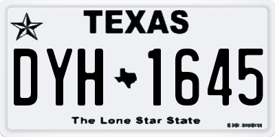 TX license plate DYH1645