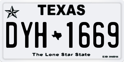 TX license plate DYH1669