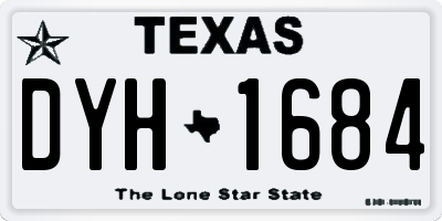 TX license plate DYH1684