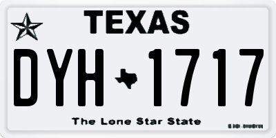 TX license plate DYH1717