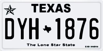 TX license plate DYH1876