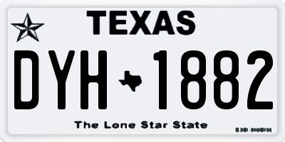 TX license plate DYH1882