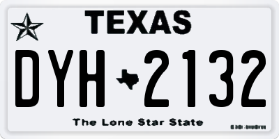 TX license plate DYH2132