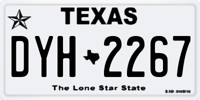 TX license plate DYH2267