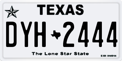 TX license plate DYH2444