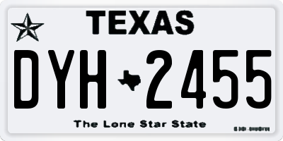 TX license plate DYH2455