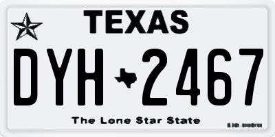 TX license plate DYH2467