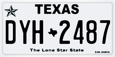 TX license plate DYH2487