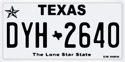 TX license plate DYH2640