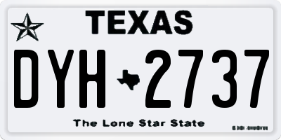TX license plate DYH2737