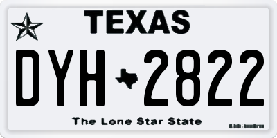 TX license plate DYH2822