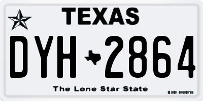 TX license plate DYH2864