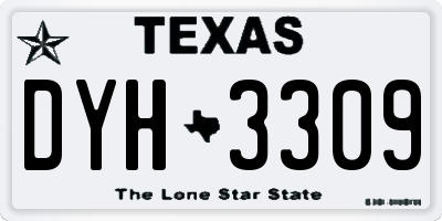 TX license plate DYH3309