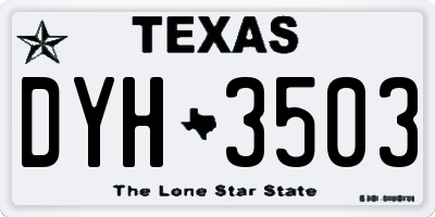 TX license plate DYH3503