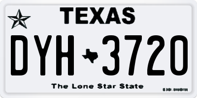 TX license plate DYH3720