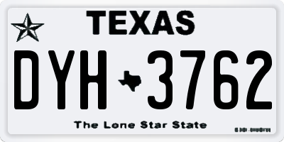TX license plate DYH3762