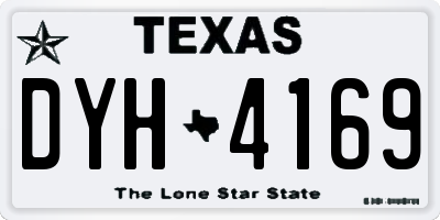 TX license plate DYH4169