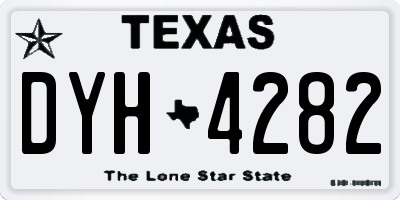 TX license plate DYH4282