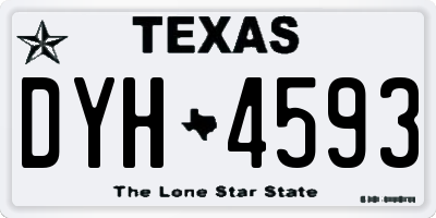 TX license plate DYH4593